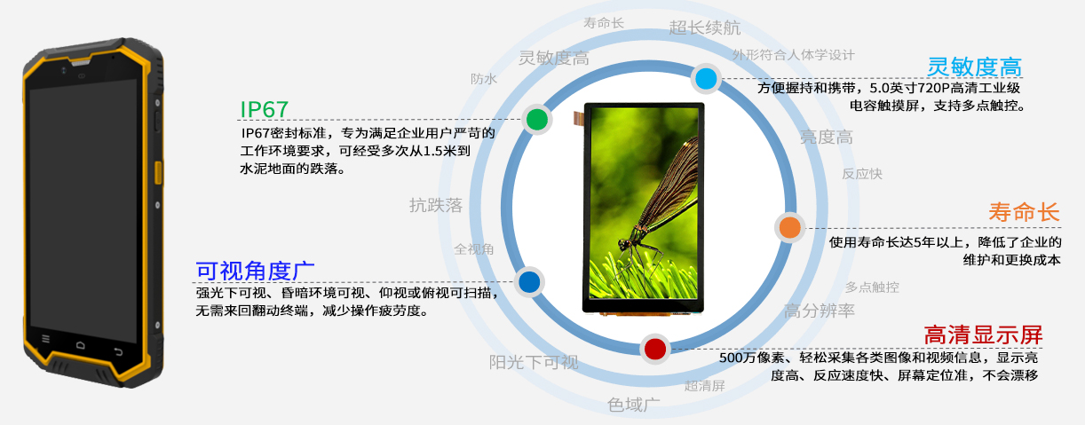 手持终端显示屏