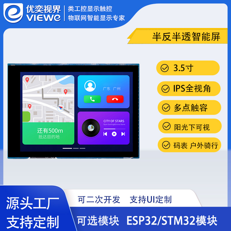 3.5寸半反半透智能屏